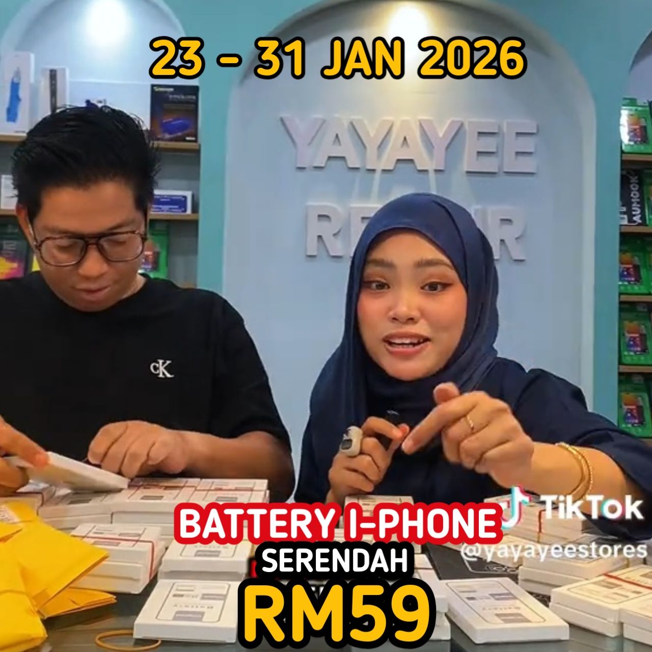Promo Tukar Bateri iPhone Serendah RM79 (Siap Pasang) di Yayayee Pekan Meru!